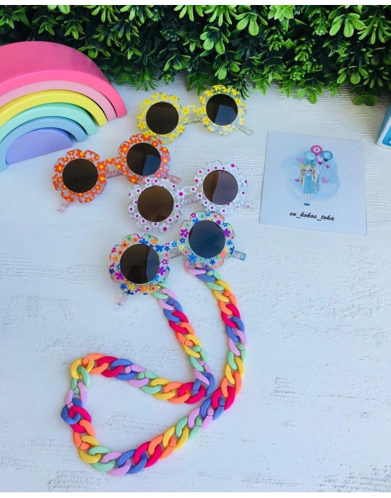 Papatya Desenli Gözlükler