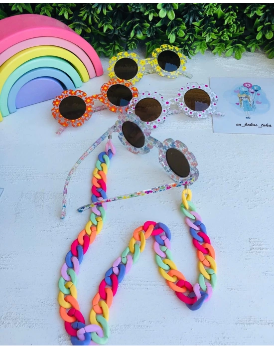 Papatya Desenli Gözlükler