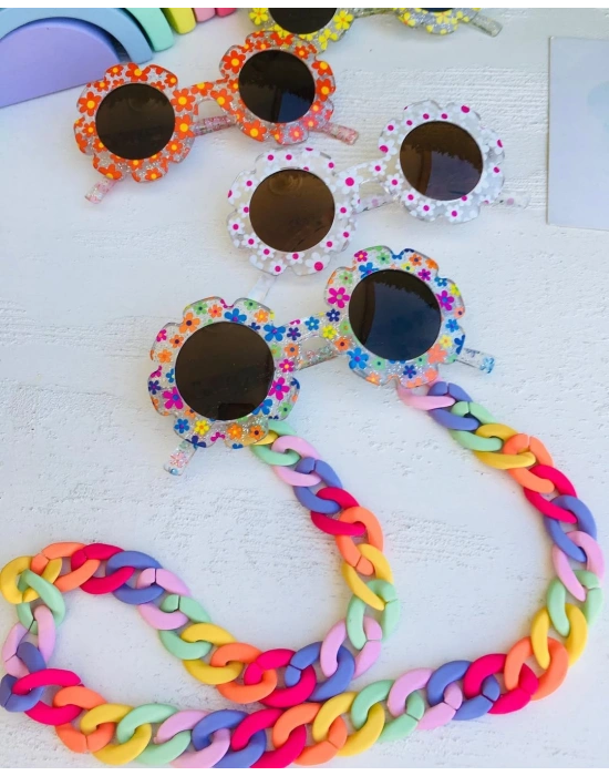 Papatya Desenli Gözlükler