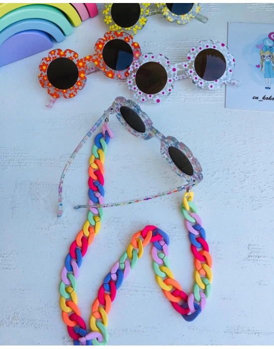 Papatya Desenli Gözlükler