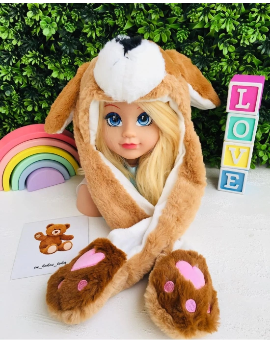 Peluş Zıplayan Kulaklı Şapkalar