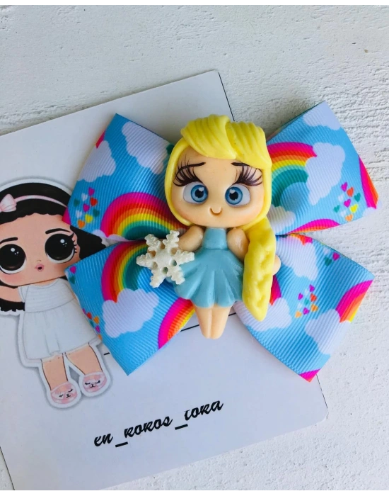 Polimerkil Bebekli Elsa Fiyonk Toka