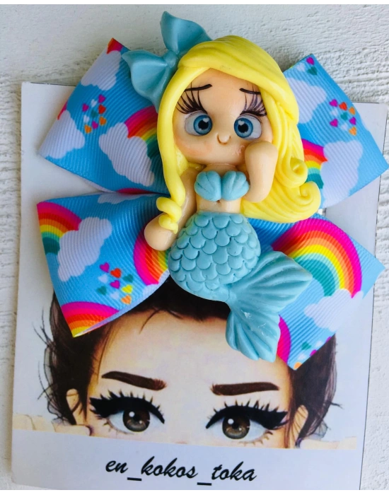 Polimerkil Deniz Kızlı Fiyonk Toka