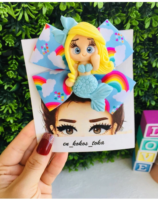 Polimerkil Deniz Kızlı Fiyonk Toka