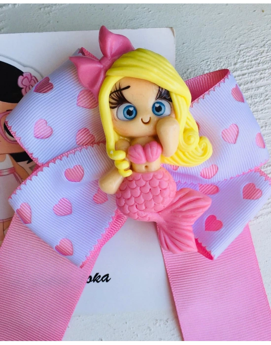 Polimerkil Deniz Kızlı Fiyonk Toka