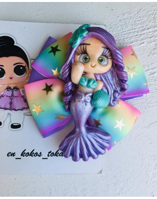 Polimerkil Deniz Kızlı Fiyonk Toka