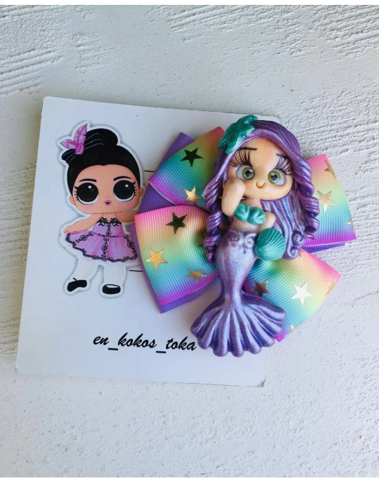 Polimerkil Deniz Kızlı Fiyonk Toka