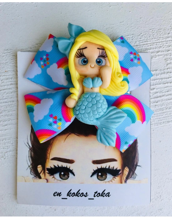 Polimerkil Deniz Kızlı Fiyonk Toka