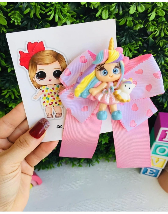 Polimerkil Unicorn Bebekli Fiyonk Toka