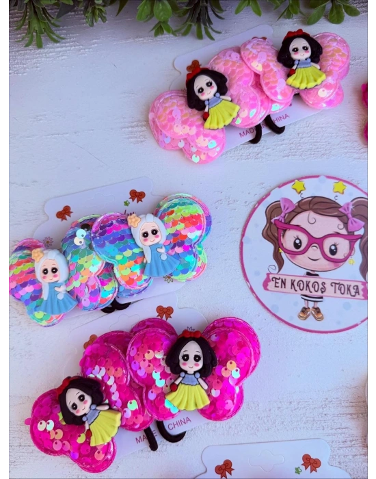 Pullu Prenses Detaylı Lastik Toka