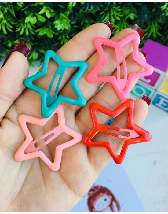 Rengarenk Orta Boy Yıldızlı Çıtçıt Tokalar