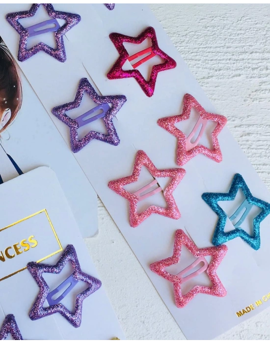 Rengarenk Yıldız Çıtçıt Tokalar