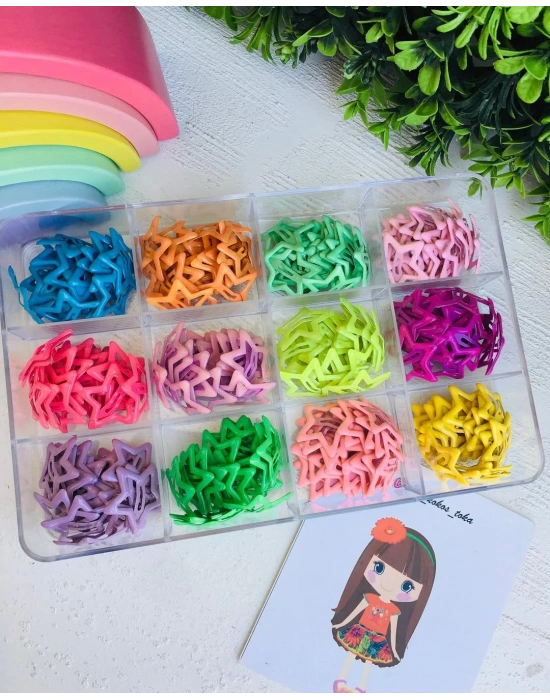 Rengarenk Yıldız Çıtçıt Tokalar