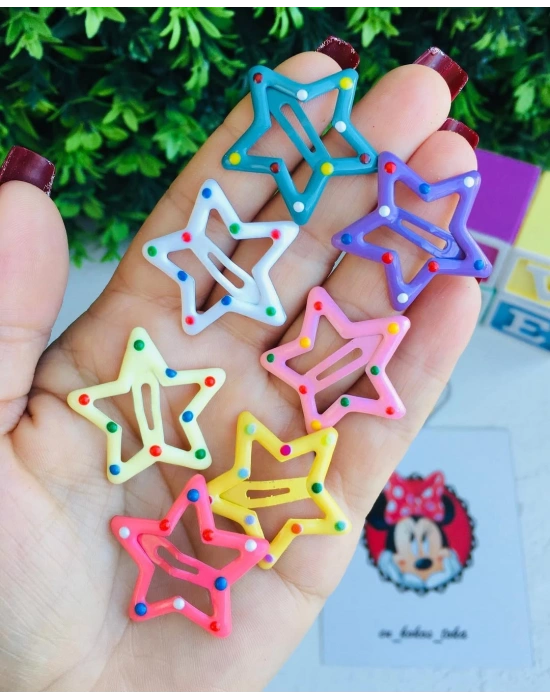 Rengarenk Yıldız Çıtçıt Tokalar