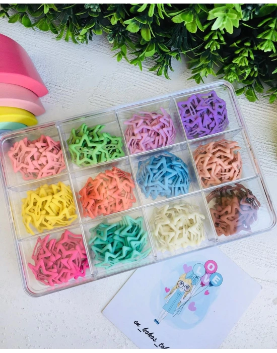 Rengarenk Yıldız Çıtçıt Tokalar