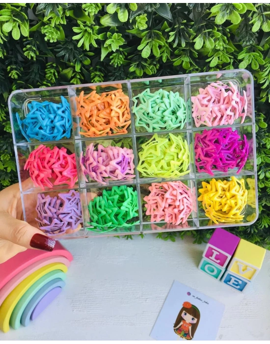 Rengarenk Yıldız Çıtçıt Tokalar