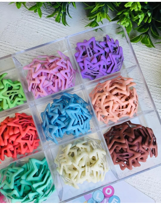 Rengarenk Yıldız Çıtçıt Tokalar