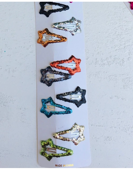 Rengarenk Yıldız Çıtçıt Tokalar