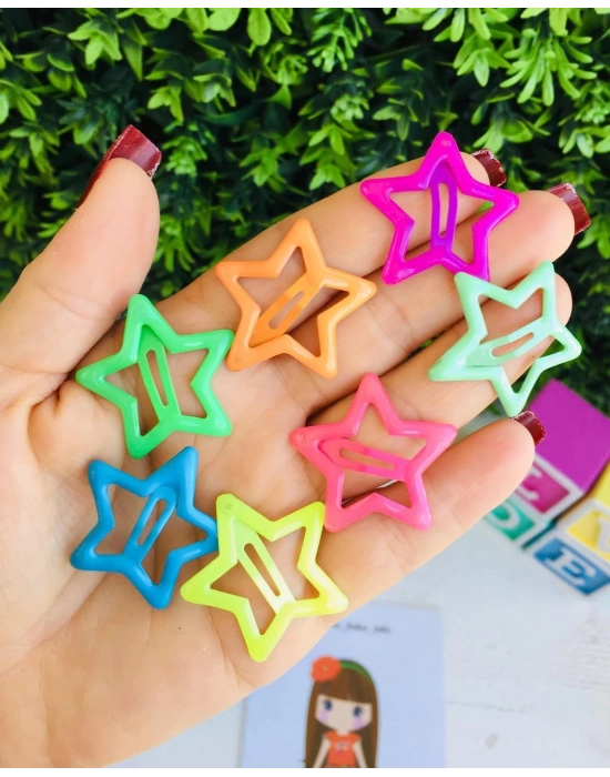 Rengarenk Yıldız Çıtçıt Tokalar