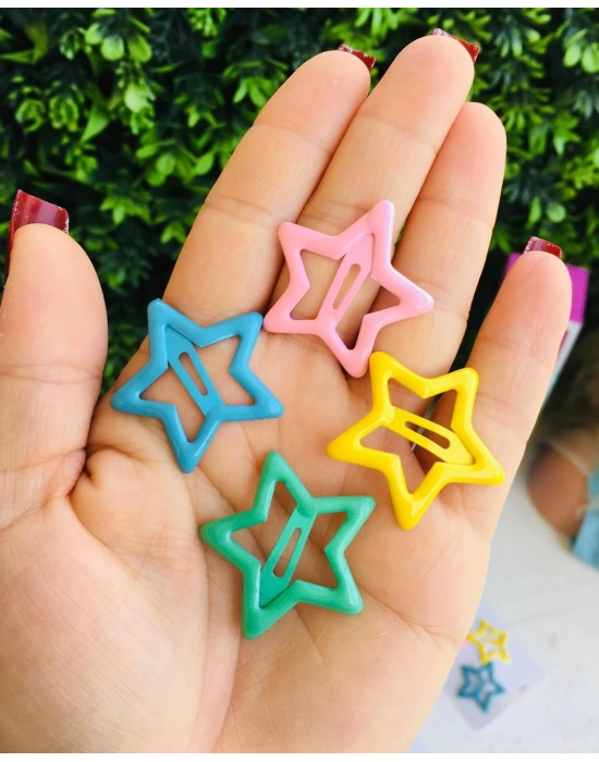 Rengarenk Yıldız Çıtçıt Tokalar