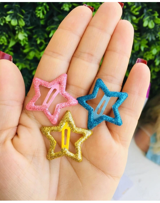 Rengarenk Yıldız Çıtçıt Tokalar