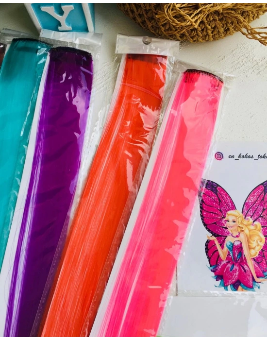 Renkli Çıtçıt Yapay Saç