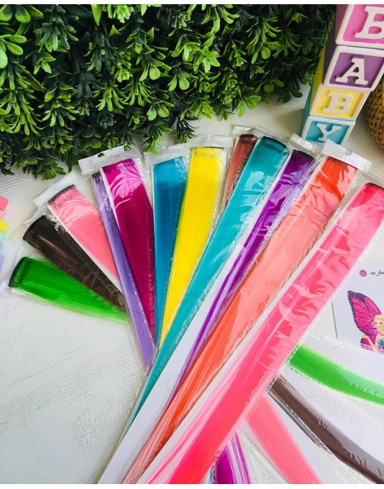 Renkli Çıtçıt Yapay Saç