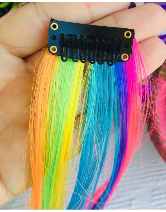 Renkli Çıtçıt Yapay Saç