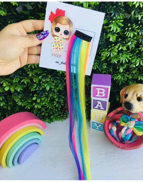 Renkli Çıtçıt Yapay Saç