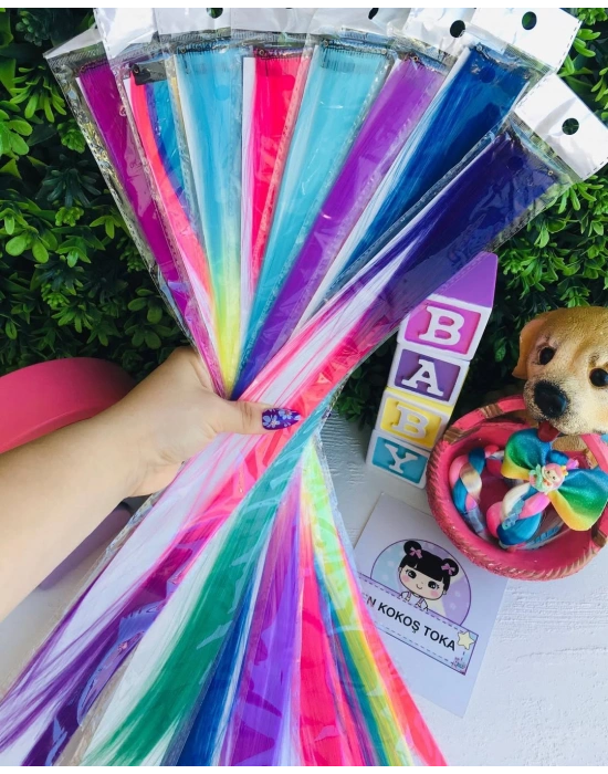 Renkli Çıtçıt Yapay Saç