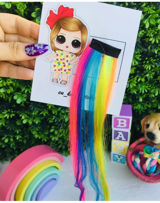 Renkli Çıtçıt Yapay Saç