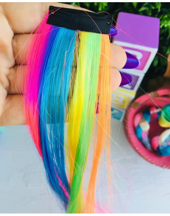 Renkli Çıtçıt Yapay Saç