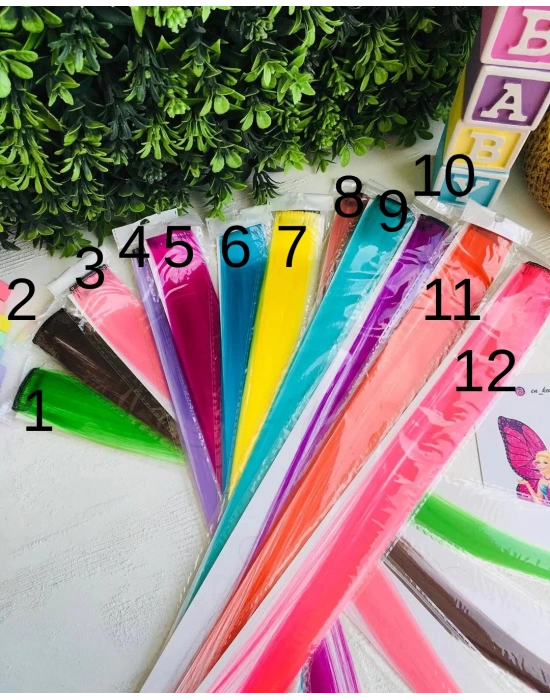 Renkli Çıtçıt Yapay Saç