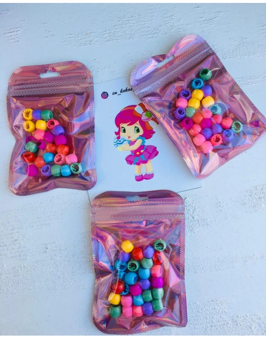 Renkli Saç Boncuğu