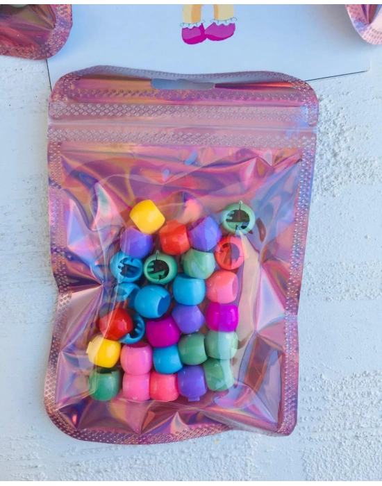 Renkli Saç Boncuğu