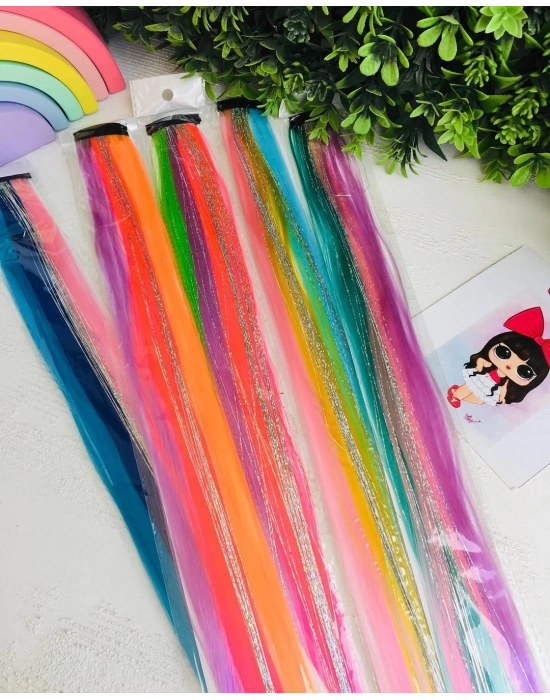 Renkli Sİmli Çıtçıt Yapay Saç