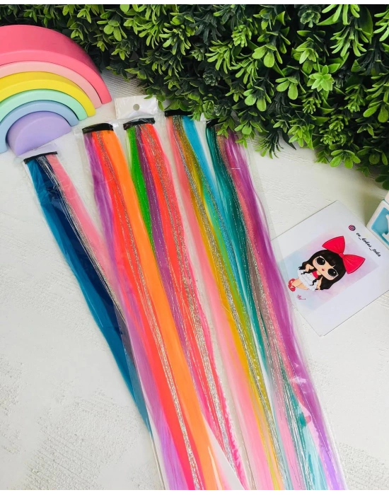 Renkli Sİmli Çıtçıt Yapay Saç