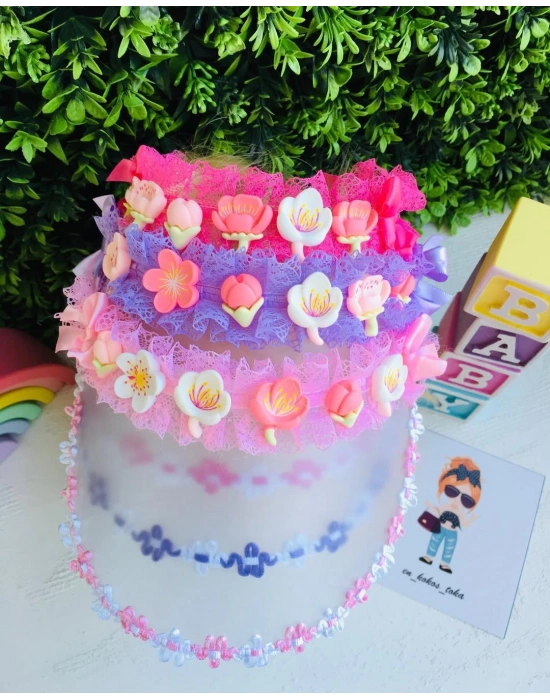 Çiçek Detaylı Şapka