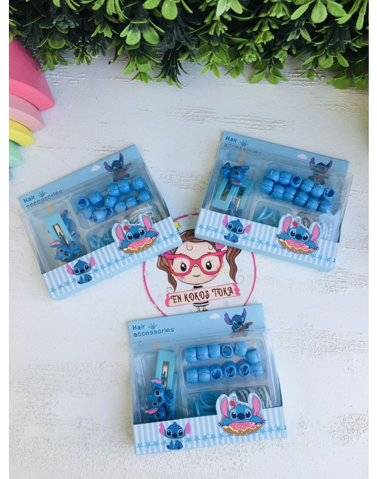 Stich Çantalı Klips ve Lastik Toka