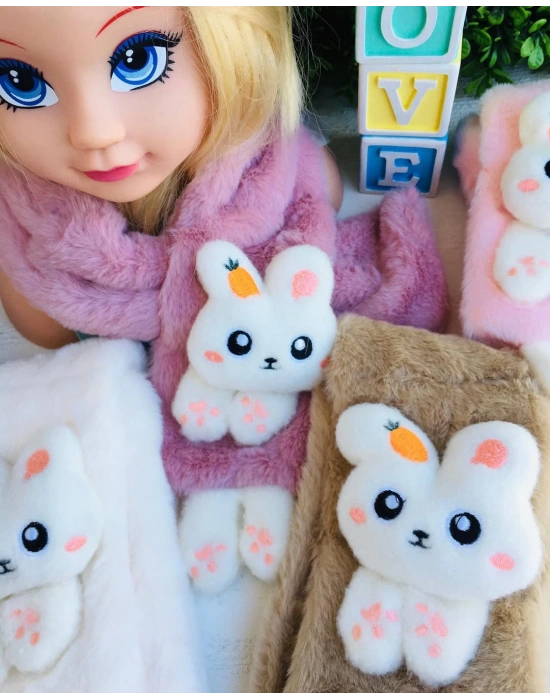 Tavşanlı Peluş Atkı