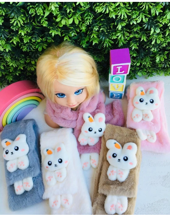 Tavşanlı Peluş Atkı