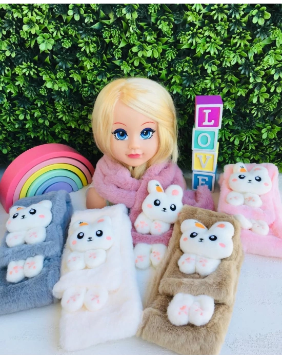 Tavşanlı Peluş Atkı