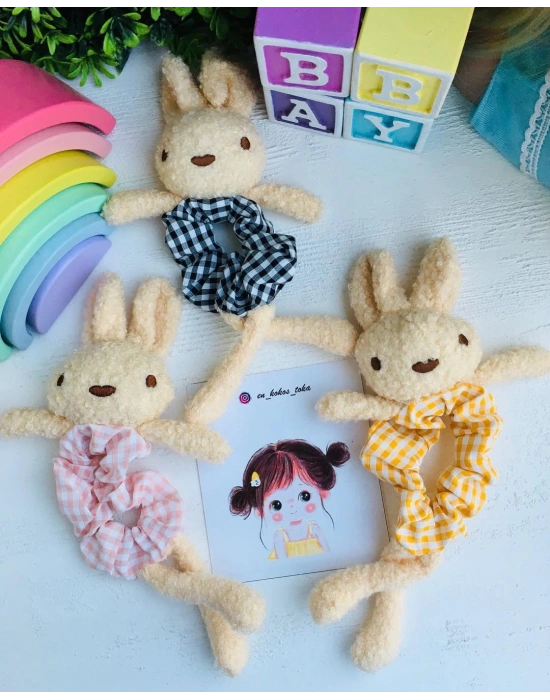 Tavşanlı Peluş Lastik Tokalar