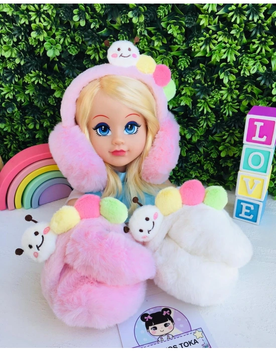 Tırtıllı Katlanabilir Peluş Kulaklık