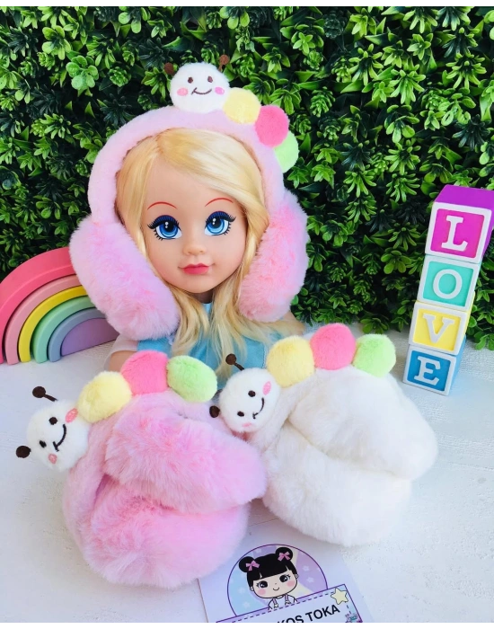 Tırtıllı Katlanabilir Peluş Kulaklık