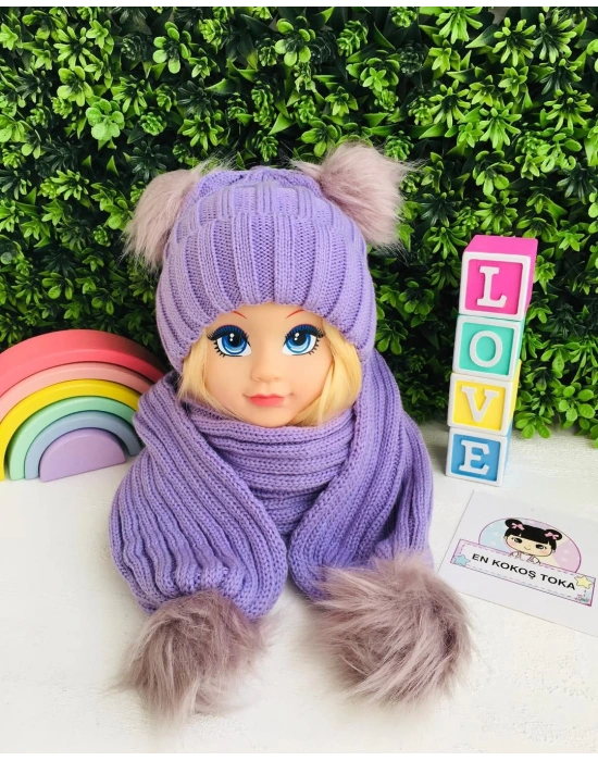 Triko Atkı Bere Takımı