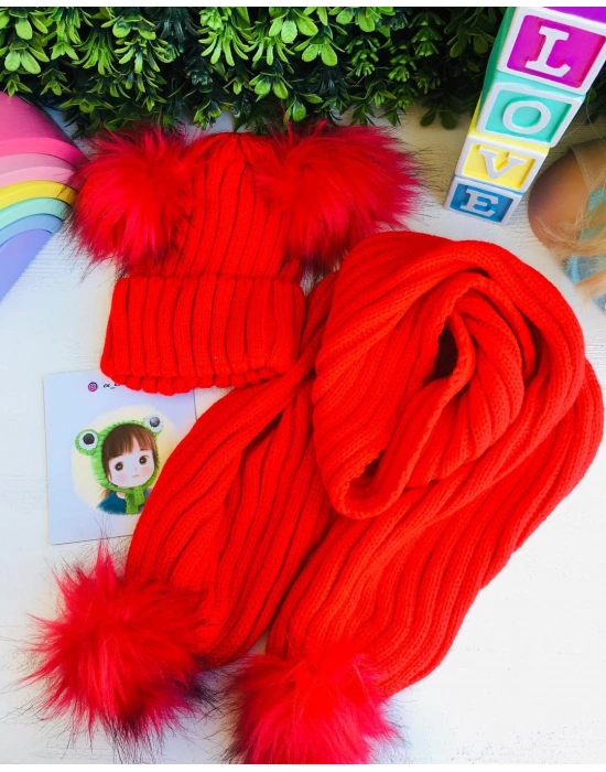 Triko Atkı Bere Takımı