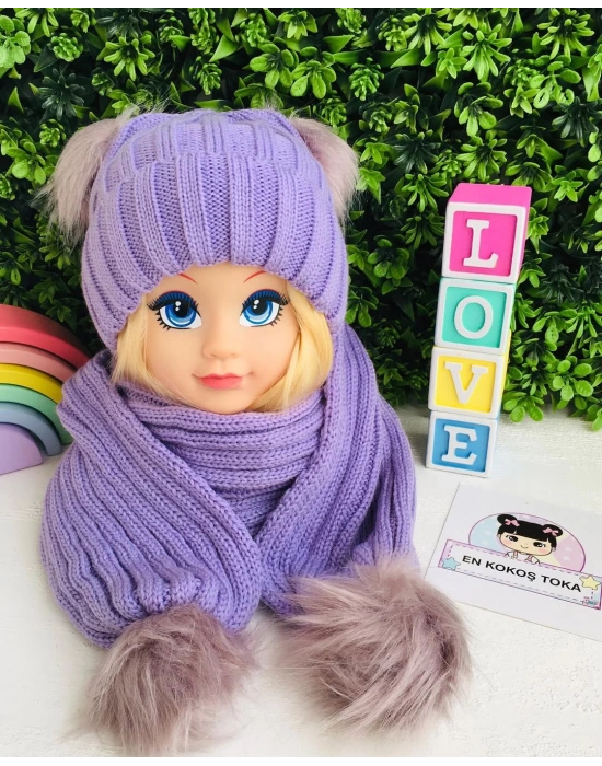 Triko Atkı Bere Takımı