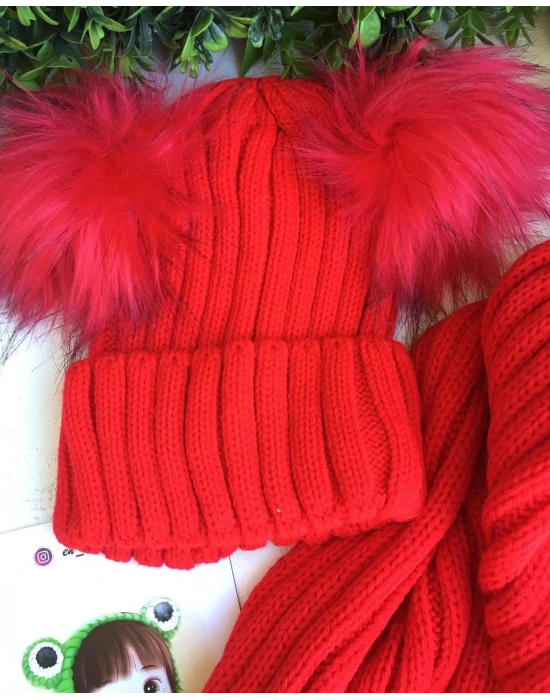 Triko Atkı Bere Takımı