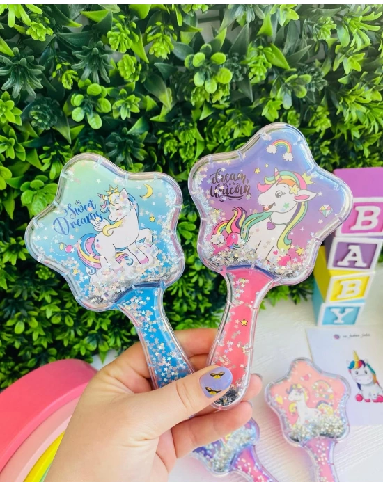 Unicorn Desenli Sim Detaylı Tarak